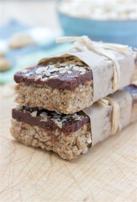 In another bowl mix flour, oats, baking soda. Chocolate Peanut Butter Banana Oatmeal Bars - Natalie's ...