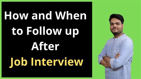 How And When To Follow Up After Job Interview Follow Up After Job