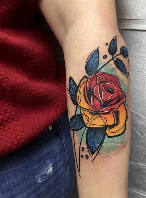 Flower Tattoo Colorful Rose Tattoos Tattoos Rose Tattoo Design