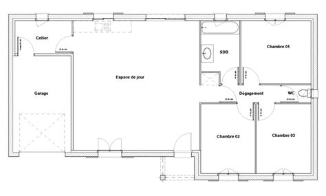 Plan Maison Plain Pied M Chambres Ventana Blog