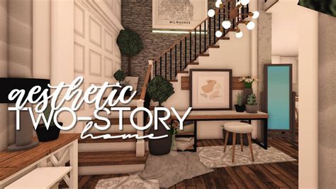 100k Aesthetic Bloxburg House Ideas 2 Story Layout