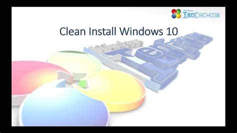 Clean Install Windows 10 Youtube