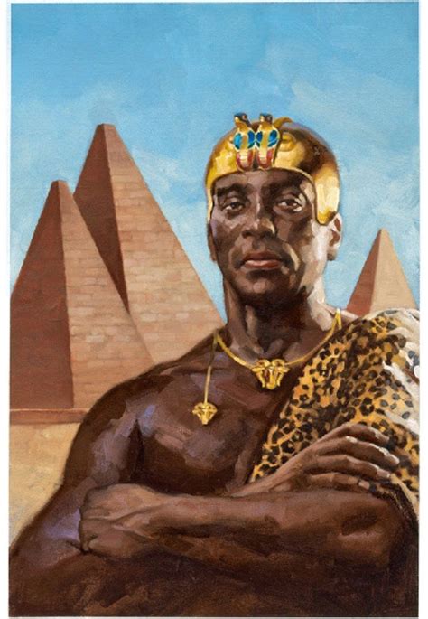 Illustration Of Gregory Manchess Showing The Great Nubian King Taharqa