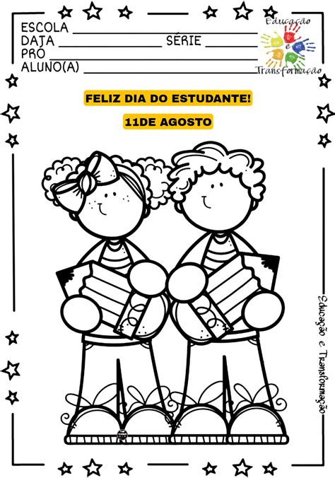 Desenho Para Colorir Do Dia Do Estudante