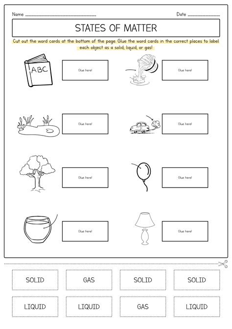 19 Best Images Of Fun States Of Matter Worksheets Physical Matter