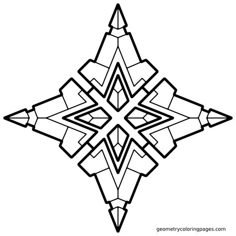 Circular shapes to cut and color. Quad Star | Geometry Coloring Pages | Geometric coloring ...