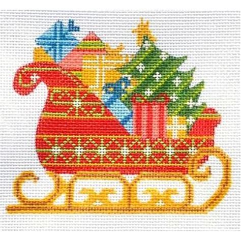santa s sleigh with images needlepoint designs santa cross stitch cross stitch