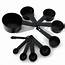 Kitchen Measuring Tool 10pcs Black Color Cups And 