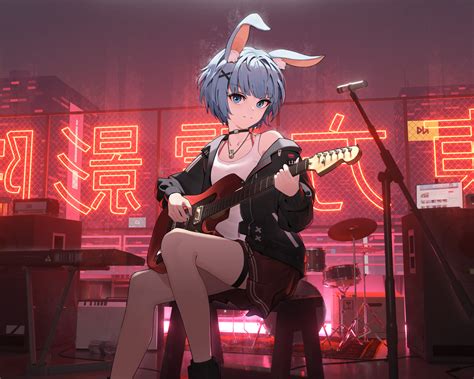 1280x1024 Anime Girl With Guitar 5k Wallpaper1280x1024 Resolution Hd