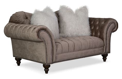 Brittney Loveseat Champagne Sofa And Loveseat Set Value City Furniture