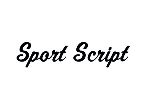 Sport Script Font Dafont101