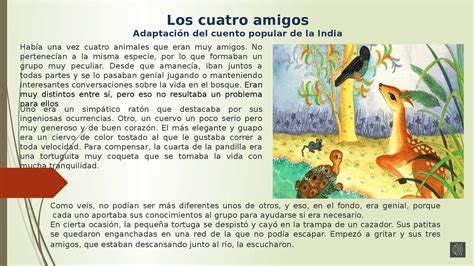 Cuento De Los Cuatro Amigos Docsity