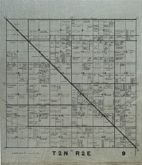 1923 Maricopa County Arizona Land Ownership Plat Map T2n R2e Arizona