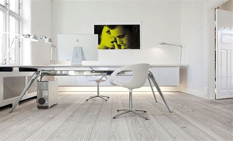 Wood Floor Contemporary Home Office Modern Office Design Modern Home
