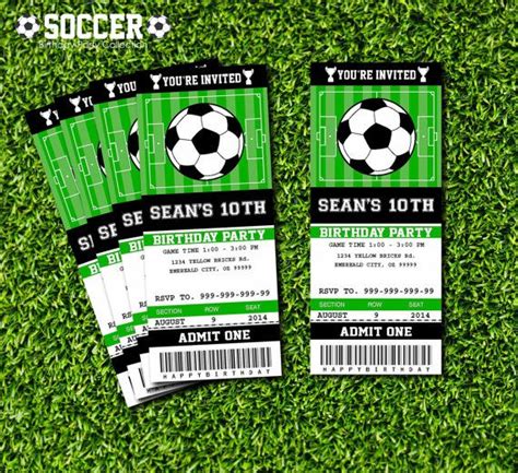 How you celebrate your birthday? Soccer Ticket Invitation Printable - Instant Download ...