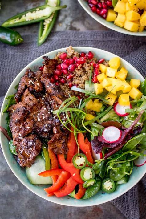 Korean bulgogi is a marinated meat dish made with thin slices of beef, usually rib eye. This Korean Beef Bulgogi Bowl is bursting with spicy ...
