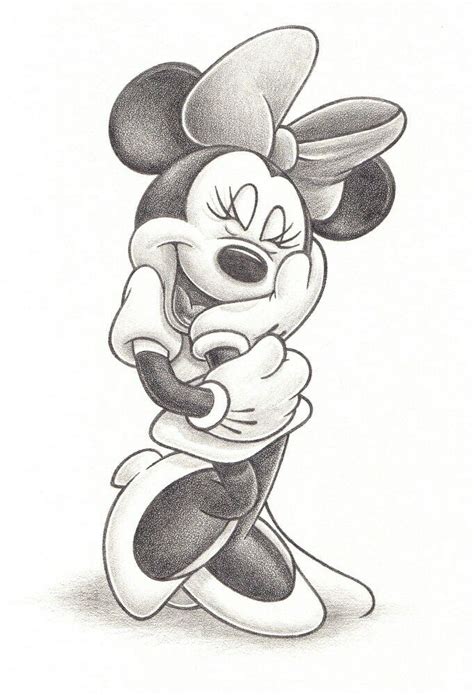 Minnie Mouse • Disney Drawings Sketches Cartoon Drawings Mickey Mouse Drawings