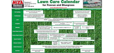 Order online for delivery or click & collect at your nearest bunnings. Lawn Care Calendar - Nixa Hardware & Seed Company