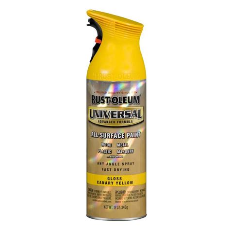Rust Oleum Universal Gloss Canary Yellow Spray Paint Actual Net