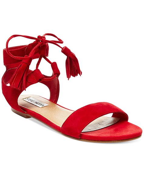 Lyst Steve Madden Womens Daryyn Strappy Sandals In Red