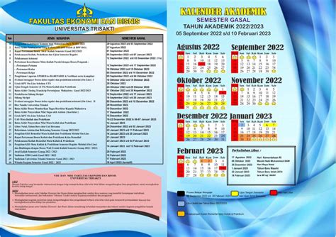 Kalender Akademik 20222023 Fakultas Ekonomi Dan Bisnis Universitas