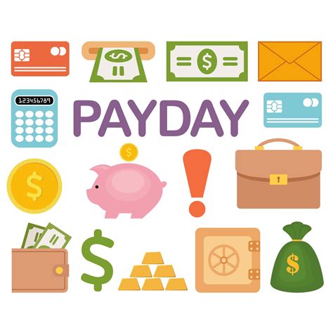 Money Clipart Cash Payday Dollars Vector Banking Graphic Etsy