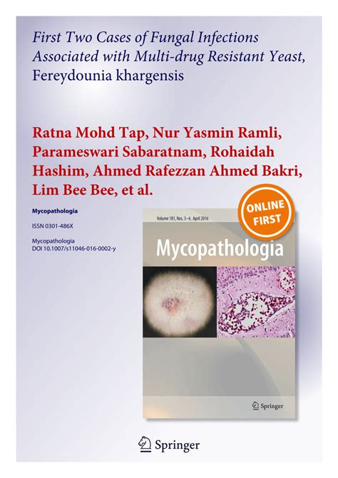 Pdf First Two Cases Of Fungal Infections Associated With Multi Drug