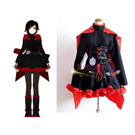 2016 Rwby Red Trailer Ruby Rose Cosplay Costumes Uniform Ruby Rose