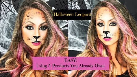 Leopard Makeup Tutorial Halloween Diy Liquid Liner Youtube