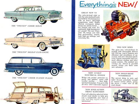 1955 Chevrolet Car Brochure 1955 Chevrolet Brochure Inside Page 3