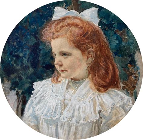 Louise Burrell Early 20th Century English Portrait Of A Red Haired