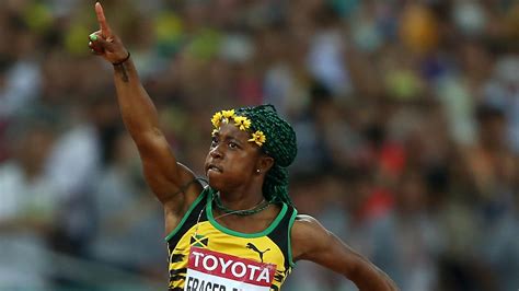 Jamaicas Shelly Ann Fraser Pryce Wins Womens 100m At World Athletics