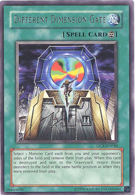 The anime that sparked a card game has been on the mind of western viewers since the 4kids version debuted in september of 2001. Yu-Gi-Oh Card - DCR-044 - DIFFERENT DIMENSION GATE (rare): BBToyStore.com - Toys, Plush, Trading ...