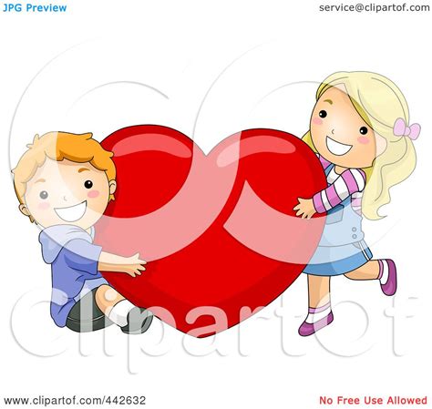 Royalty Free Rf Clip Art Illustration Of A Boy And Girl