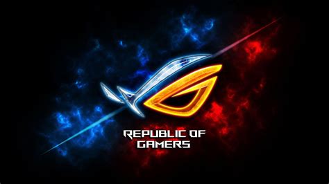 Download Wallpapers Rog 3d Logo Red Background Red Rog Jelly L