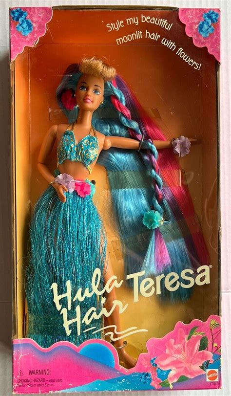 Teresa Barbie Hula Hair Doll Nrfb Moonlit Blue Hair See All Pictures Ebay
