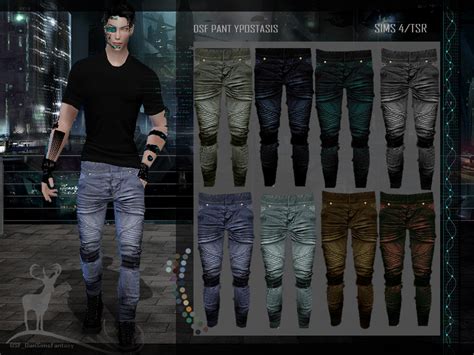 Dansimsfantasy The Sims 4 Mens Clothes Cyberpunk Dsf Pant