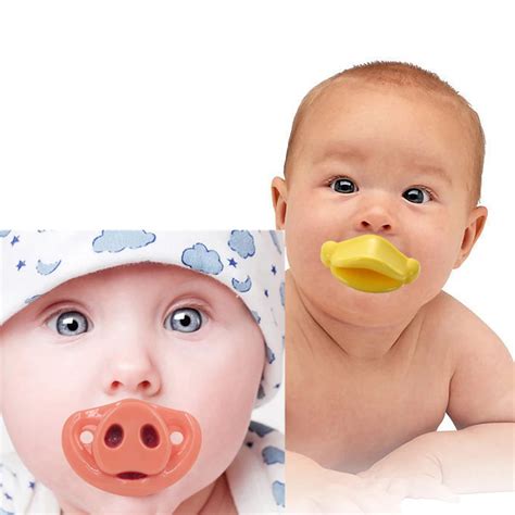 Funny Baby Pacifier Mouth Big Pig Duck Baby Pacifiers Infant Nipple