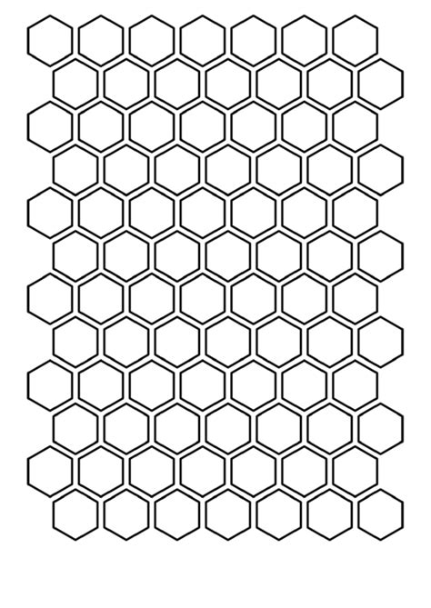 1 Inch Hexagon Template Printable Pdf Download