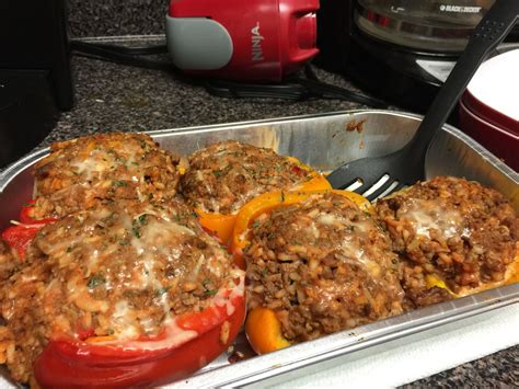 Stuffed Peppers From Costco Heated For 60 Minutes Delish Stuffed