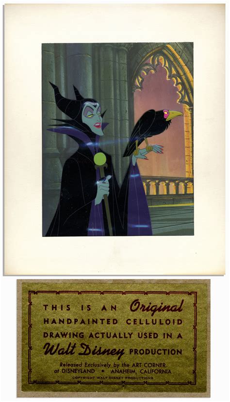 lot detail 1959 disney animation cel of maleficent from sleeping beauty