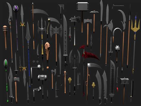 Mega Melee Weapons Pack 3d Weapons Unity Asset Store