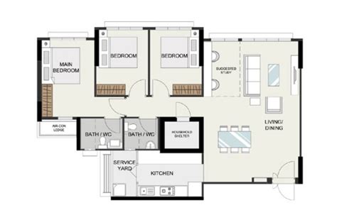Room Hdb Flat Floor Plan Floorplans Click