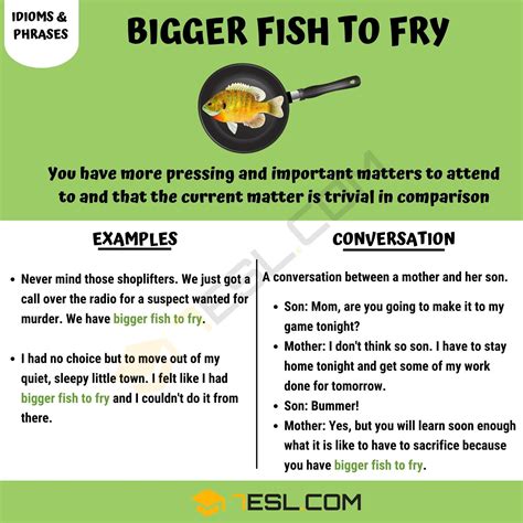 Bigger Fish To Fry What Does This Interesting Idiom Mean 7 E S L In