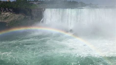Usually, we see rainbows when sunlight and rain combine to spread a spectrum of colours in the sky. Niagara Falls Rainbow - YouTube