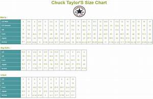 Converse Chuck Taylor Shoe Size Chart Converse Chuck Taylor Shoe Size