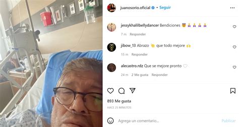 Хуан Осорио беспокоил своих подписчиков фотографиями с больничной койки infobae