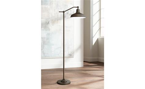 This floor lamp comes with a. Kayne Modern Downbridge Floor Lamp Satin Bronze Metal Shade Step Switch for Living Room Reading ...