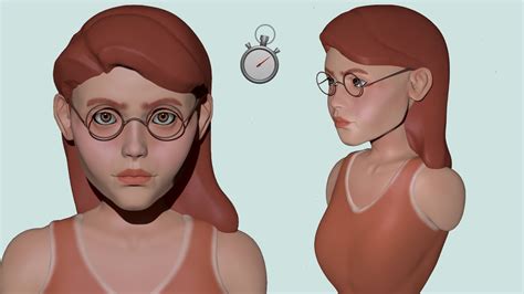 Sculpting A Female Head In Zbrush Timelapse Youtube