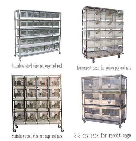 B3 16 Stainless Steel Lab Rat Cage Mice Rack Of Double Sides